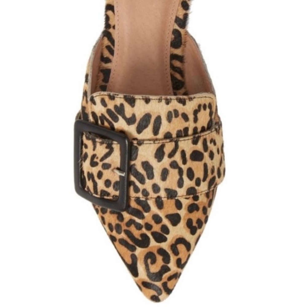 Halogen Cheetah Elyssa Buckle Mule